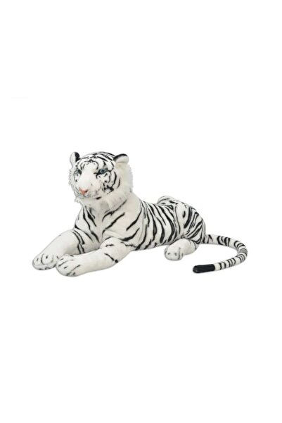 OEM Tigru de plus, realist, alb/negru, 50 cm