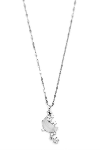 MBB ETİCARET Crescent Necklace - Silver