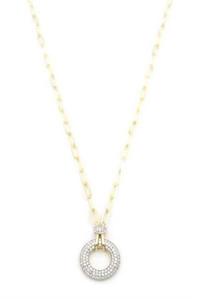 MBB ETİCARET Stone Ring Necklace - Gold