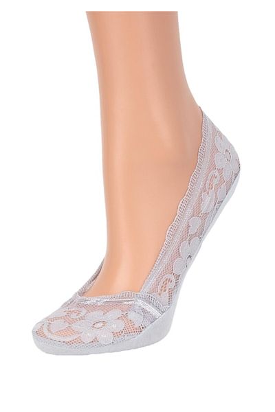 Marilyn Short lace socks with flowers, Marilyn, Purple, One size