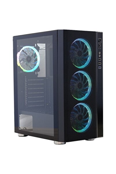 Spacer RAINBOW case, Mid-Tower, without power supply, ATX, Black