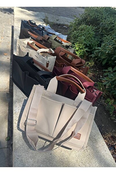 SHIKIRTI Double Pocket Tote Model Women's Shoulder Bag