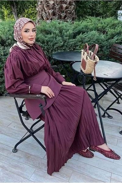 nedo7 Layere Dress Burgundy