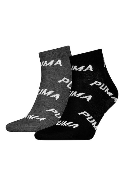 Puma , Set de șosete scurte unisex - 2 perechi, negru deschis, alb optic, gri închis, 39-42