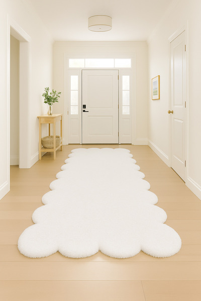SOFT DECOR Modern Dekoratif Salon Halısı Çocuk Odası Yolluk Kaymaz Taban Halı