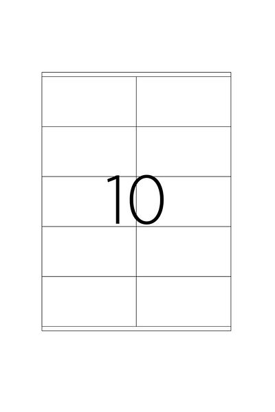Tanex Set de 1000 etichete autoadezive A4, 100 coli, 10 etichete/coală, 105x57 mm, colțuri drepte,