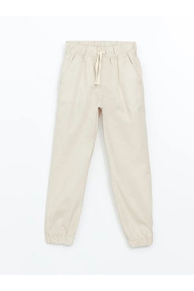 LC Waikiki Lcw Kids Beige Boys Jogger Pants with Elastic Waist