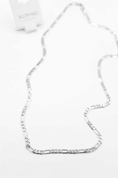 Royaleks قلادة سلسلة زوبينج - 45 سم - فضي