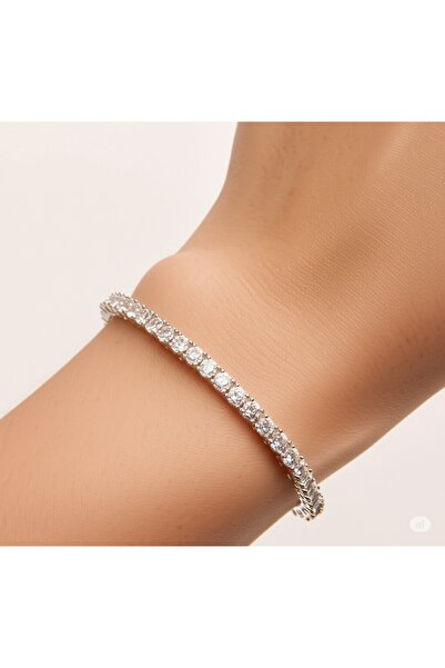 FAMEMUS ACCESSORY سوار من الزركون اللامع على شكل مسار مائي