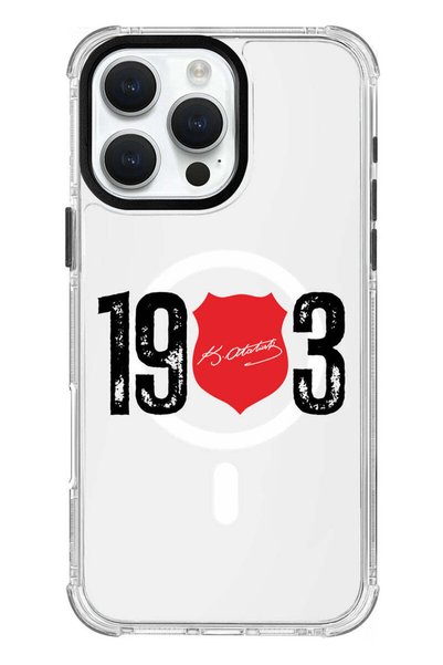 Beşiktaş iPhone 16 Pro Max Compatible Ata Signature 1903 Magsafe Transparent ...