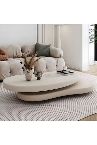 ket furniture Cream Layers main table consisting of two movable layers. Elegant for the council with a modern design.