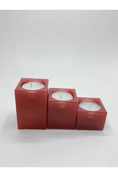 Epikoza Handmade Modern Decorative - Tealight Candle Holder - Dark Pink
