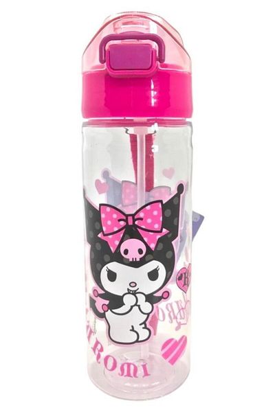 MARKABONİ Girl's Kuromi 500 ml Water Bottle with Straw