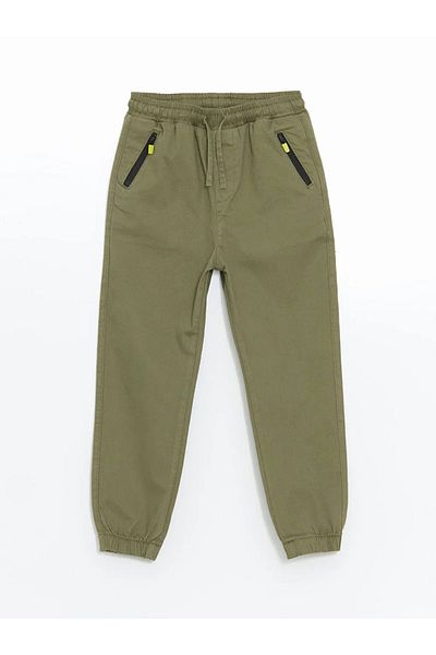LC Waikiki Lcw Kids Khaki Boys Jogger Pants with Elastic Waist