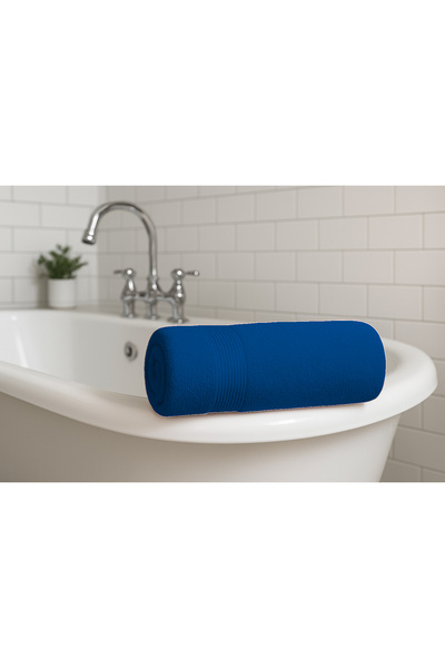 KAYABEY HOME Large Size 100% Cotton Bath Beach Towel Soft Textured Quick Dry Striped Pattern 90X145 cm