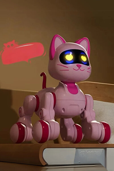 Seher Full Fonksiyon Uzaktan Kumandalı El Sensörlü Şarjlı Işıklı Müzikli Dansçı Robot Kedi
