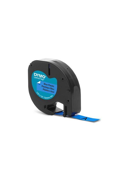 TREND Dymo S0721650 Letratag Plastic Ribbon (12 mm X 4 Mt), Blue (59426) 91205