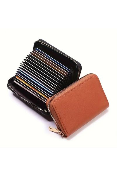 ORGANICYOU Yin Business Card Holder for Women Wallet Bank/Id/Credit Card Holder 20 Cards Capacity