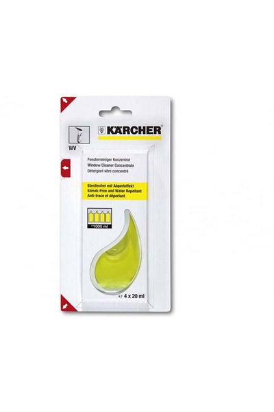 Karcher Soluție concentrată pentru curățarea sticlei, 4 x 20 ml