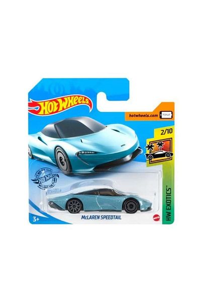 HOT WHEELS Masinuta Metalica Hot Wheels, McLaren Speedtail, Colectia HW Exotics - Editia 2020, Albastru, 1:64