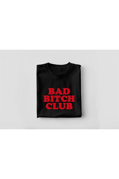 YEACHY Women's Bad  Club Printed T-Shirt