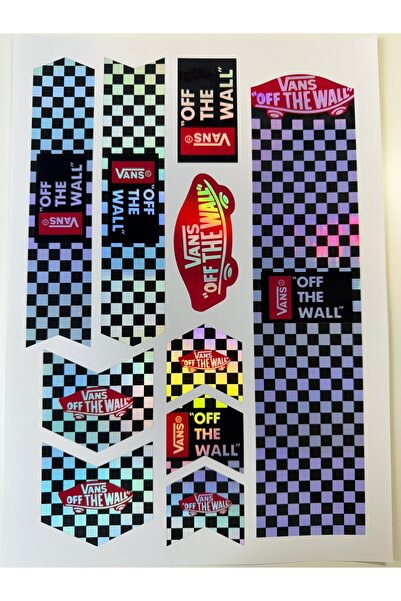 ca kay bu Bisiklet Sticker Seti 10 Parça – Renkli Maşa Kadro Etiketi Hologram