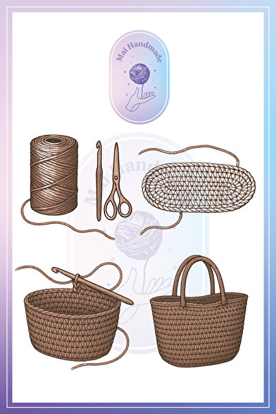 Mai Handmade Hobby ve Örgü Evi Doğal Kağıt İp 300-350 Gr Yaklaşık 300-350 Metre Kağıt Ip Örgü Ipi
