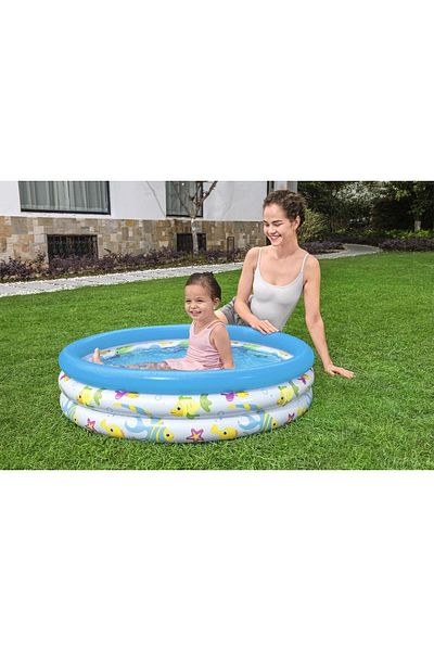 BESTWAY 3 حلقات - حمام سباحة قابل للنفخ 102x25 سم - 51008
