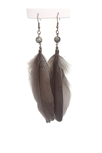 SYAZE Bohemian Style Big Feather Earrings