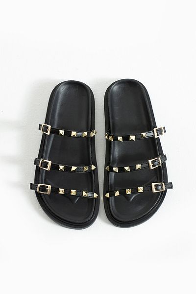 DUXAL SHOES Стилни дамски чехли Valora Gold Detailed