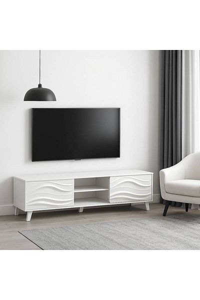 Al Saada Home TV Unit - 140×40×45cm - White
