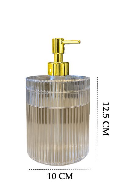 DOVİHOME 700 мл XL шарен плот за баня, опушен златен дозатор за течен сапун с помпа, дозатор за перилен препарат за баня и кухня