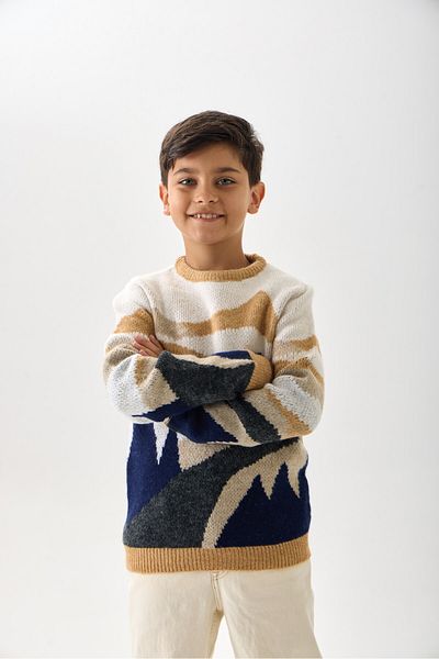 Nisrakids Patterned Boy's Knitwear Sweater