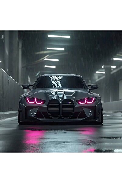 Neon Poster – Gece BMW Sanatı – Hediyelik & Duvar Dekoru Poster