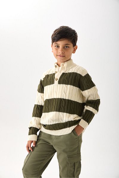 Nisrakids Boy's Striped Sweater Sweater