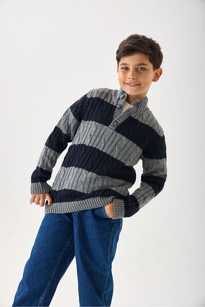 Nisrakids Boy's Striped Sweater Sweater