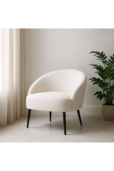 Al Saada Home Relaxation Chair Bouclé - White
