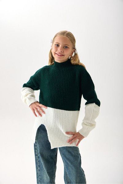 Nisrakids Girl's High Neck Knitwear Sweater
