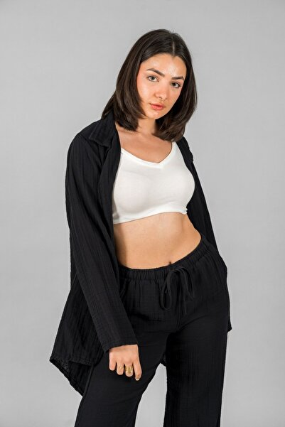 ASC SUN بدلة كيمانو مع ياقة بنطلون بالازو