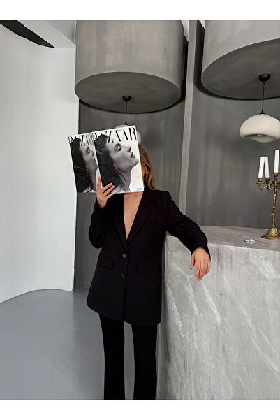 Lunaa store Leopar astarlı blazer ceket