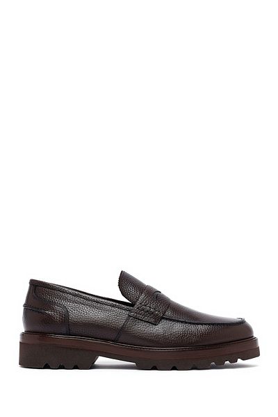 Derimod Men's Brown Leather Casual Loafer 25Wfd7049Ft
