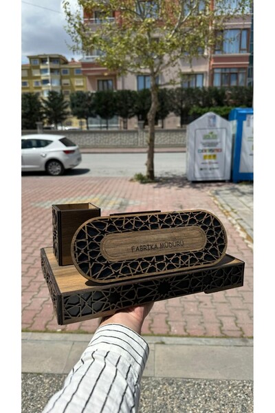 101 sanat mdf kişiye özel masaüstü organizer