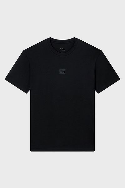 Armani Exchange 100% bumbac Tricou cu logo cu decolteu rotund pentru bărbați XM001479 AF10364