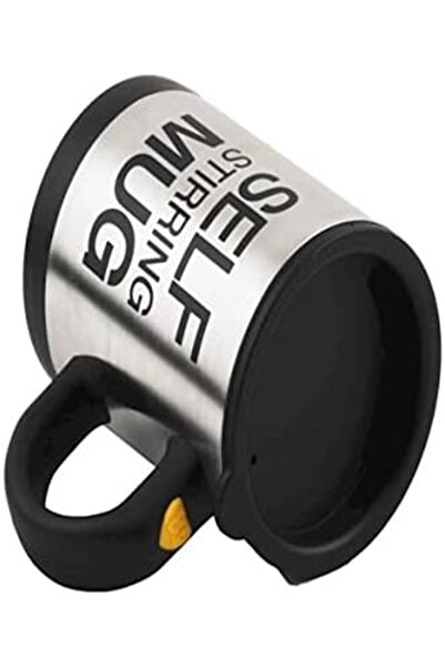 Generic Self Stirring Coffee Mug, Black/Silver