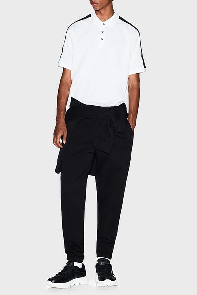 Armani Exchange Logo Stretch Cotton Regular Fit Normal Waist Jogger Pants Men's Trousers Xm001301