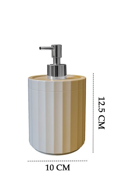 DOVİHOME 700ml XL Pattern Countertop Λευκό Μπάνιο Ασημένια Αντλία Διανομέας Υγρού Σαπουνιού Μπάνιου Κουζίνας Απορρυπαντικό