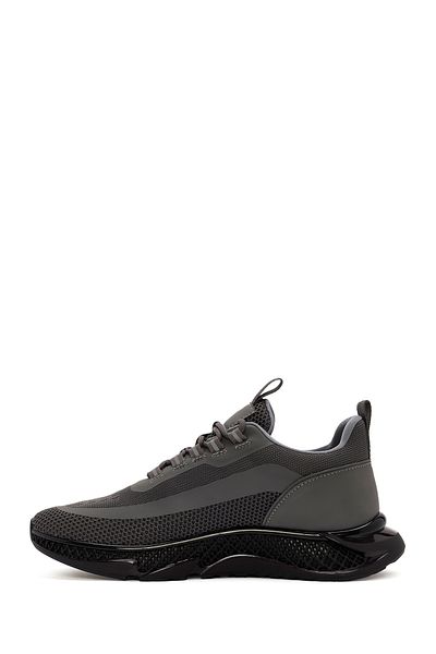 Derimod Zero Men's Gray Thick Sole Lace-Up Fabric Sneaker 25Wfd69106F