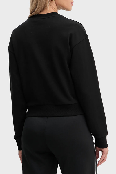 Armani Exchange Logo Printed Cotton Relaxed Fit Crew Neck Crop Sweat Sweat Xw001451 Af108