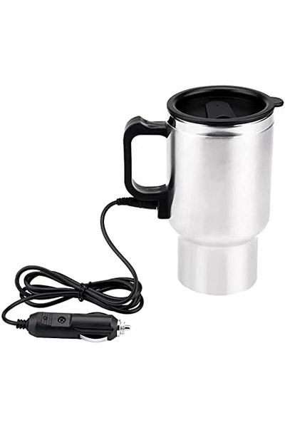 Generic Heated Travel Mug 16 oz Stainless Steel Electric Car Kettle Boiler Portable in-car Heating Cup Coffe