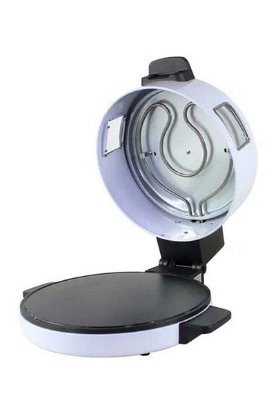 DLC Non-Stick Electric Arabic Bread Maker 1800W 30cm White/Black